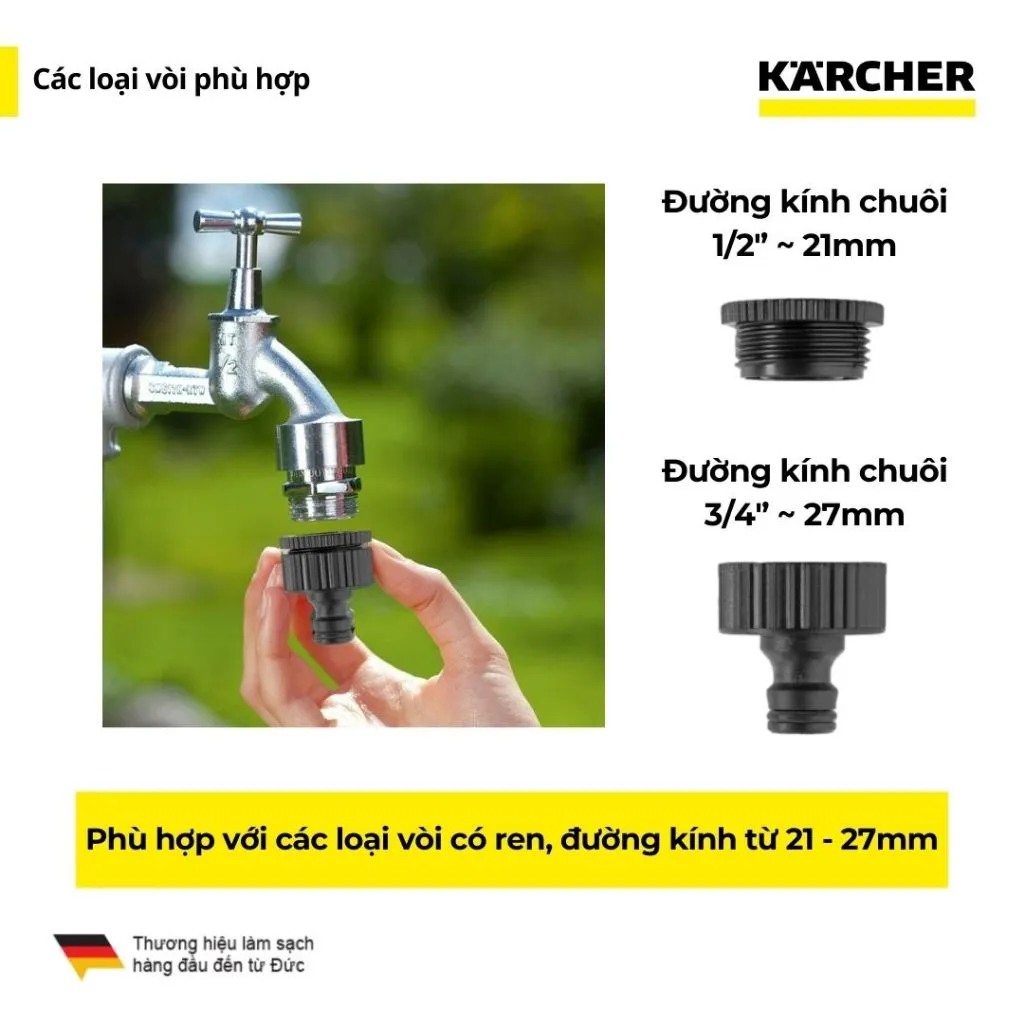 Ảnh Dây cấp nước Karcher 1.5m 3 lớp cao cấp - đường kính ống 5/8'' tương đương 15 mm 2