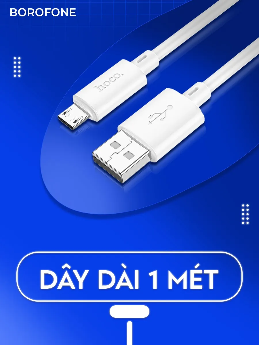 Ảnh Dây cáp sạc Hoco X88 Micro-USB 2.4A 12W dành cho android, dây dài 1 mét 1