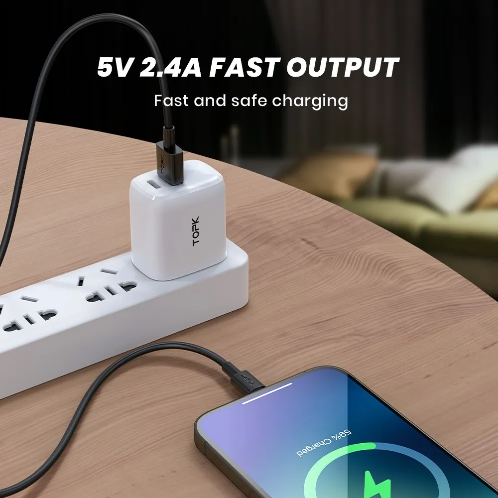 Ảnh Dây cáp sạc Micro USB TOPK AN02 TPE Gel silica chất lượng cao cho Xiaomi OPPO VIVO 2
