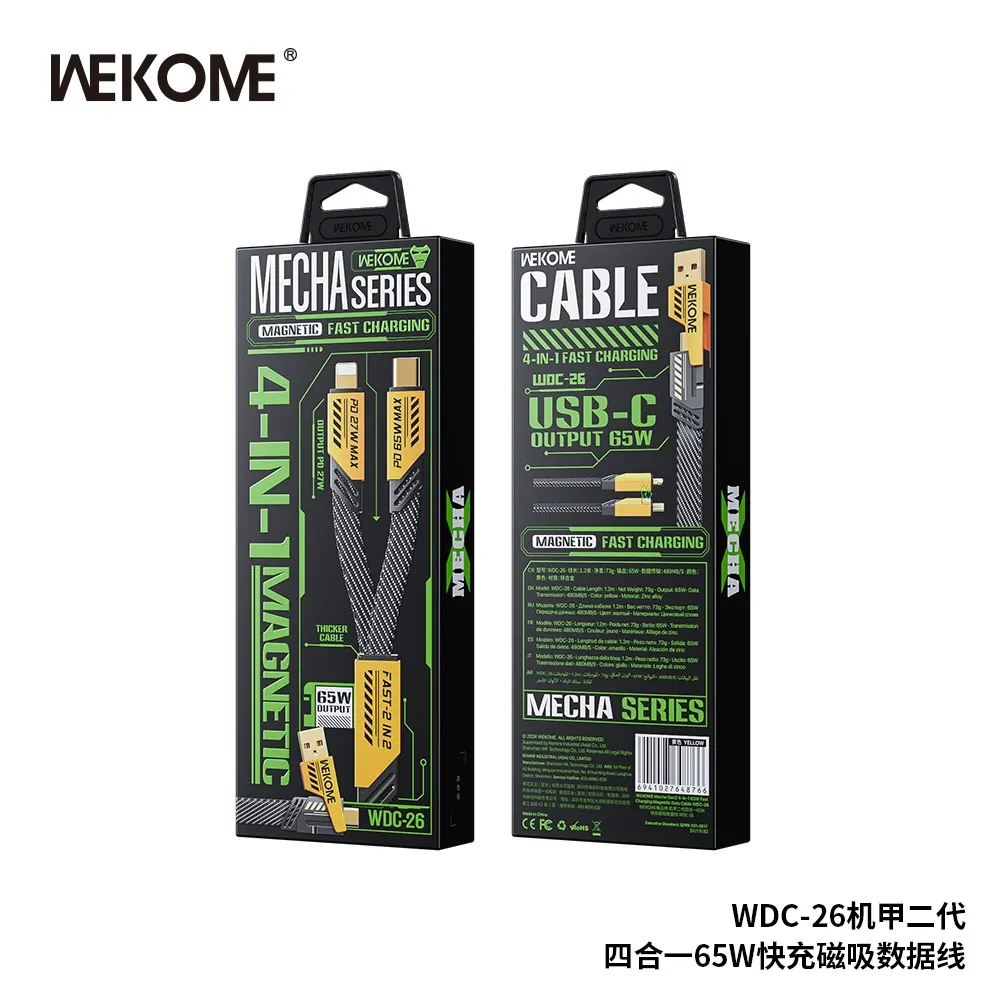 Ảnh Dây cáp sạc nhanh 4in1 wekome WDC-26 - Hàng chính hãng 1