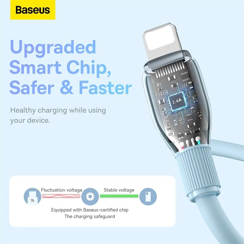 Ảnh Dây cáp sạc nhanh BASEUS Pudding Series 2.4A thích hợp cho Phone 4