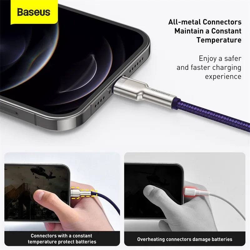 Ảnh Dây Cáp Sạc Nhanh Baseus Cho Phone/Ipad Từ Đầu USB Sang 2.4A 1