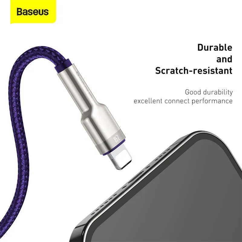 Ảnh Dây Cáp Sạc Nhanh Baseus Cho Phone/Ipad Từ Đầu USB Sang 2.4A 3