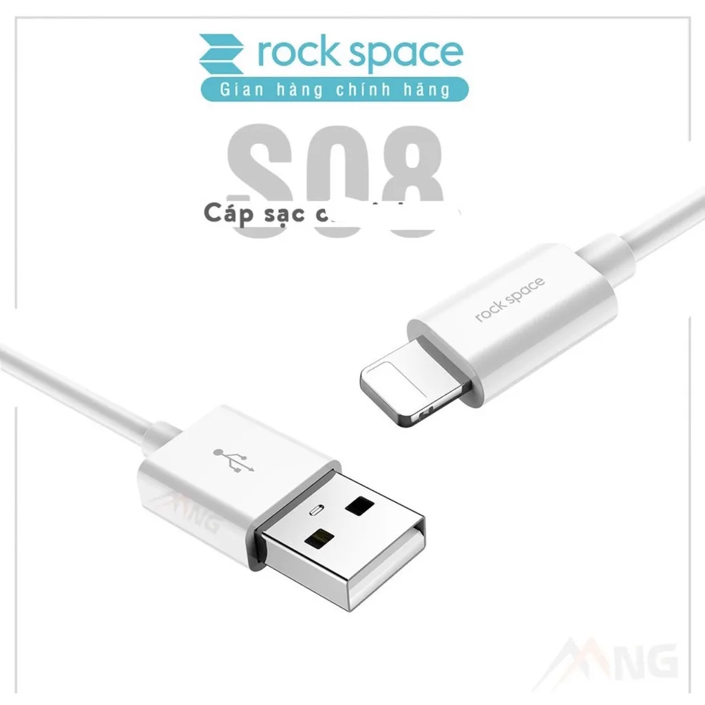 Ảnh Dây cáp sạc nhanh cho Ip Rockspace S08 độ dài 1m,sạc nhanh,ổn định,không nóng máy bảo hành 12 tháng 2