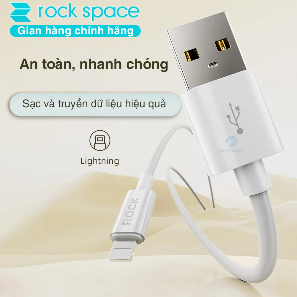 Ảnh Dây cáp sạc nhanh cho iphone Rockspace P8 độ dài 1m sạc nhanh ổn định không nóng máy BH 12 tháng 3