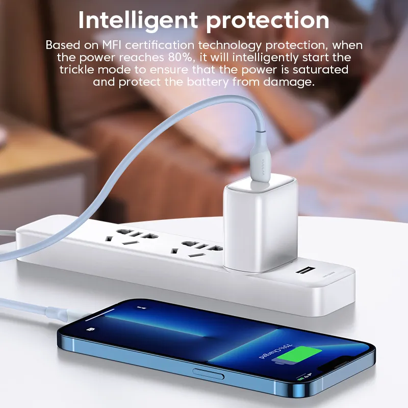Ảnh Dây cáp sạc nhanh KUULAA loại C 30W 20W 18W 14 pro max 13 12 11 X Xs Xr 8 thích hợp cho iPad 4