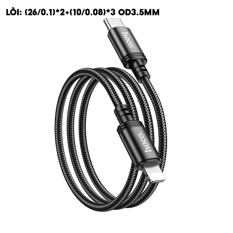 Ảnh Dây Cáp Sạc Nhanh PD 20W Chính Hãng HOCO Bọc Dù Siêu Bền Cho Điện Thoại X-Xs-Xsm-11-12-13-14 3
