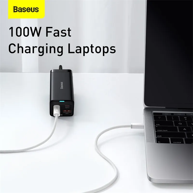 Ảnh Dây cáp sạc nhanh PD Baseus 100W từ Type-C sang Type-C tiện dụng cho Phone 15 Macbook Pro iPad Xiaomi Samsung 2