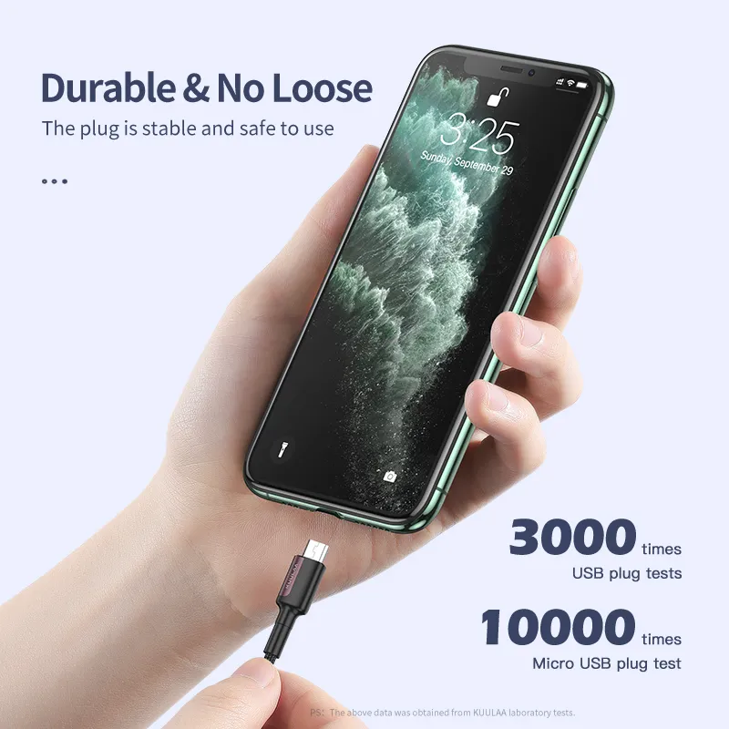 Ảnh Dây cáp sạc USB KUULAA sạc nhanh 3A chất lượng cao dành cho Xiaomi Tablet Android 3