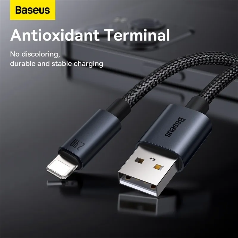 Ảnh Dây Cáp USB Baseus 2.4A Cáp Sạc Nhanh Cáp đồng bộ dữ liệu USB Dây Sạc điện Thoại 4