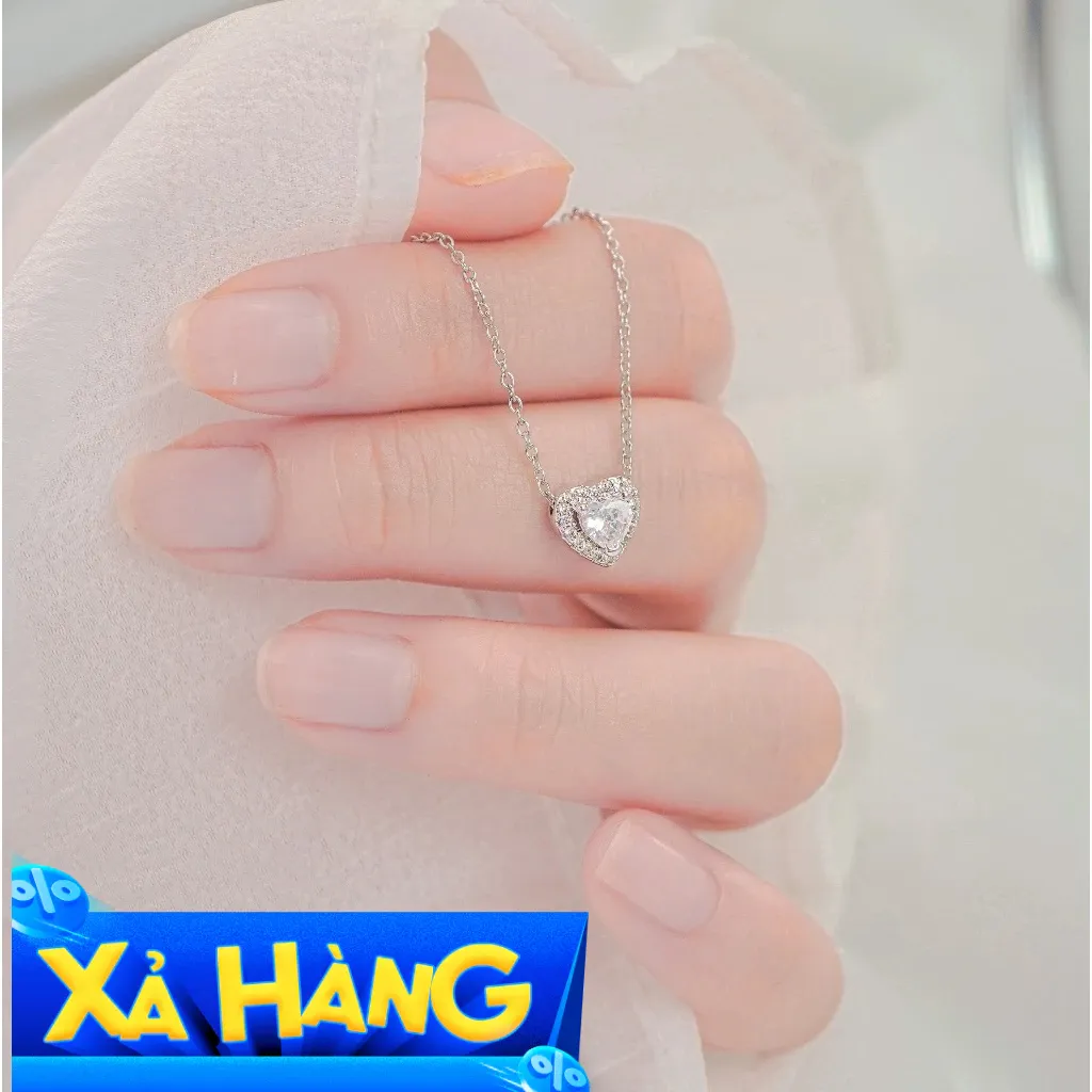 Ảnh Dây chuyền bạc nữ CDE Elevated Heart Silver Necklace CDE6389SV - Dây chuyền nữ cao cấp 2