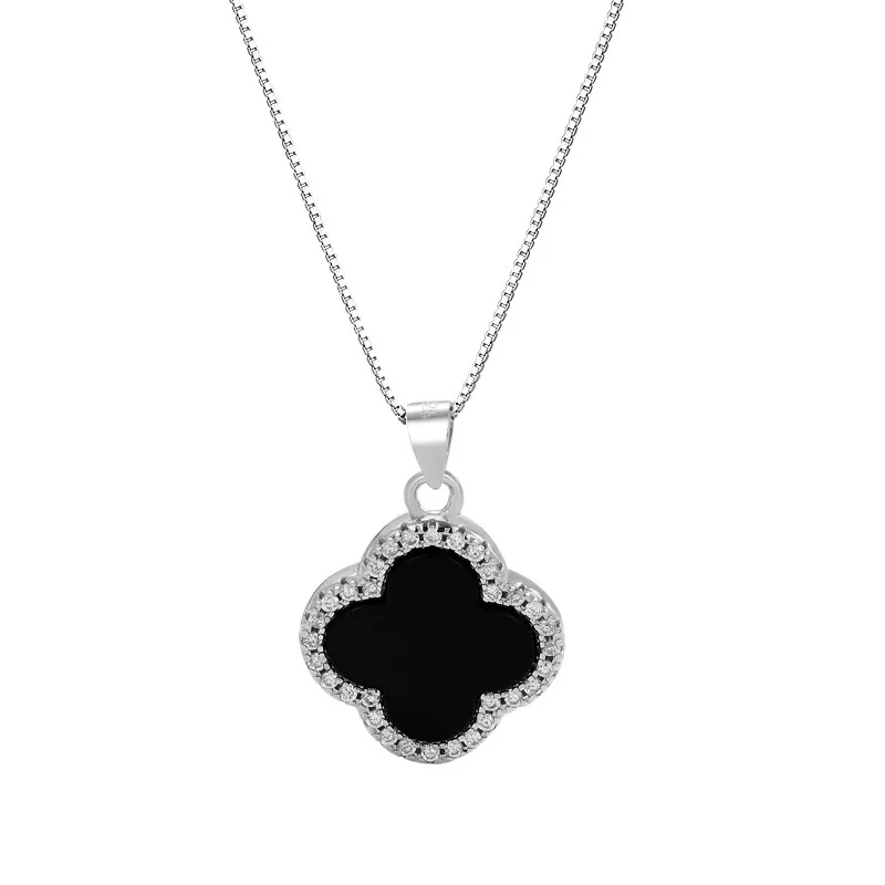 Ảnh Dây chuyền bạc nữ CDE Four Leaf cỏ 4 lá đính đá Necklace CDE6318SV - Bạc S925 cao cấp 2