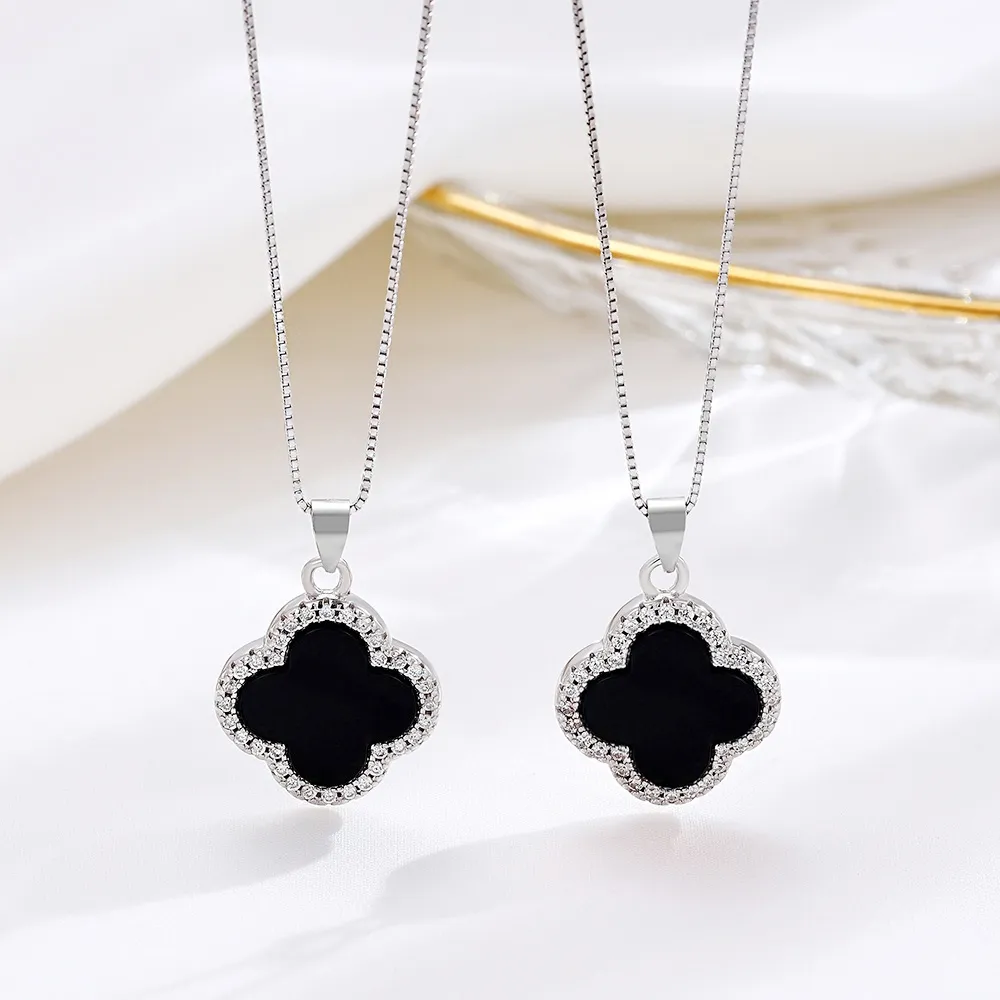 Ảnh Dây chuyền bạc nữ CDE Four Leaf cỏ 4 lá đính đá Necklace CDE6318SV - Bạc S925 cao cấp 4