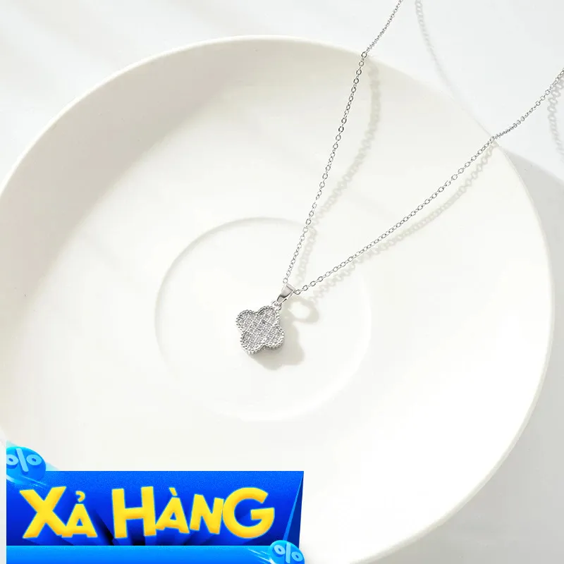 Ảnh Dây chuyền bạc nữ CDE Lucky Four Leaf Necklace Silver CDE6385SV 2