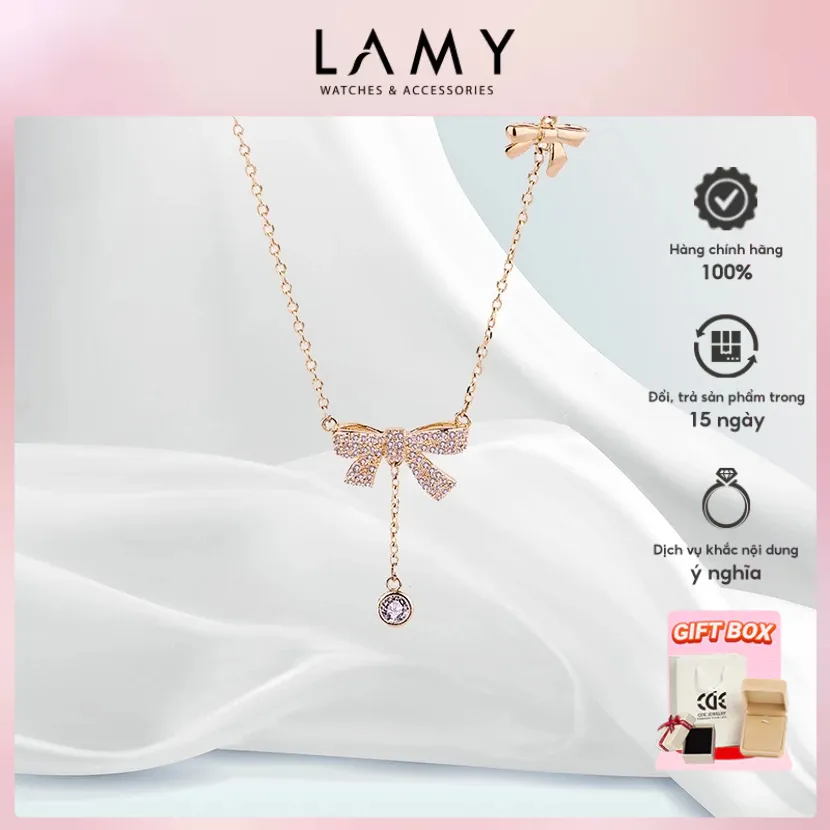 Ảnh Dây chuyền nữ LAMY Butterfly Diamond Necklace Rose Gold 6039 1