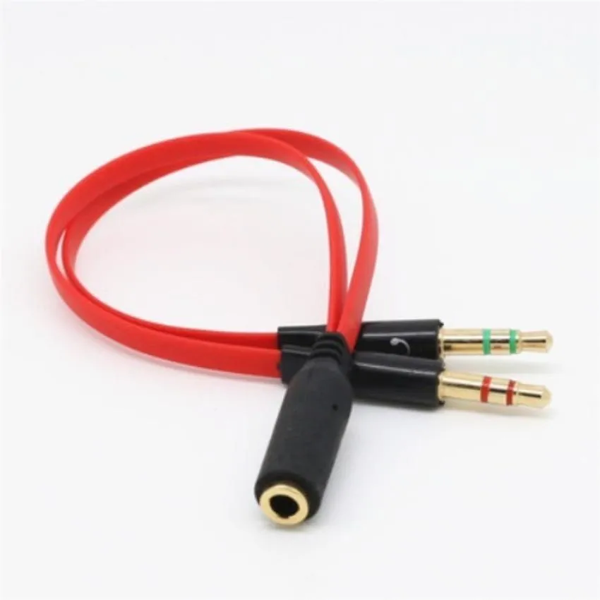 Ảnh Dây chuyển đổi tai nghe 3.5mm sang 2 cổng 3.5mm cho âm thanh audio và mic Gutek J01 4
