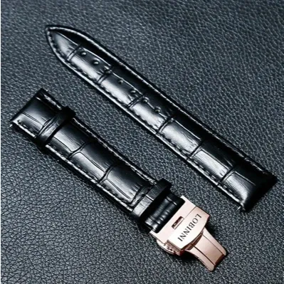 Ảnh Dây Da Vân Chính Hãng LOBINNI đồng hồ nam - Khóa bướm 4
