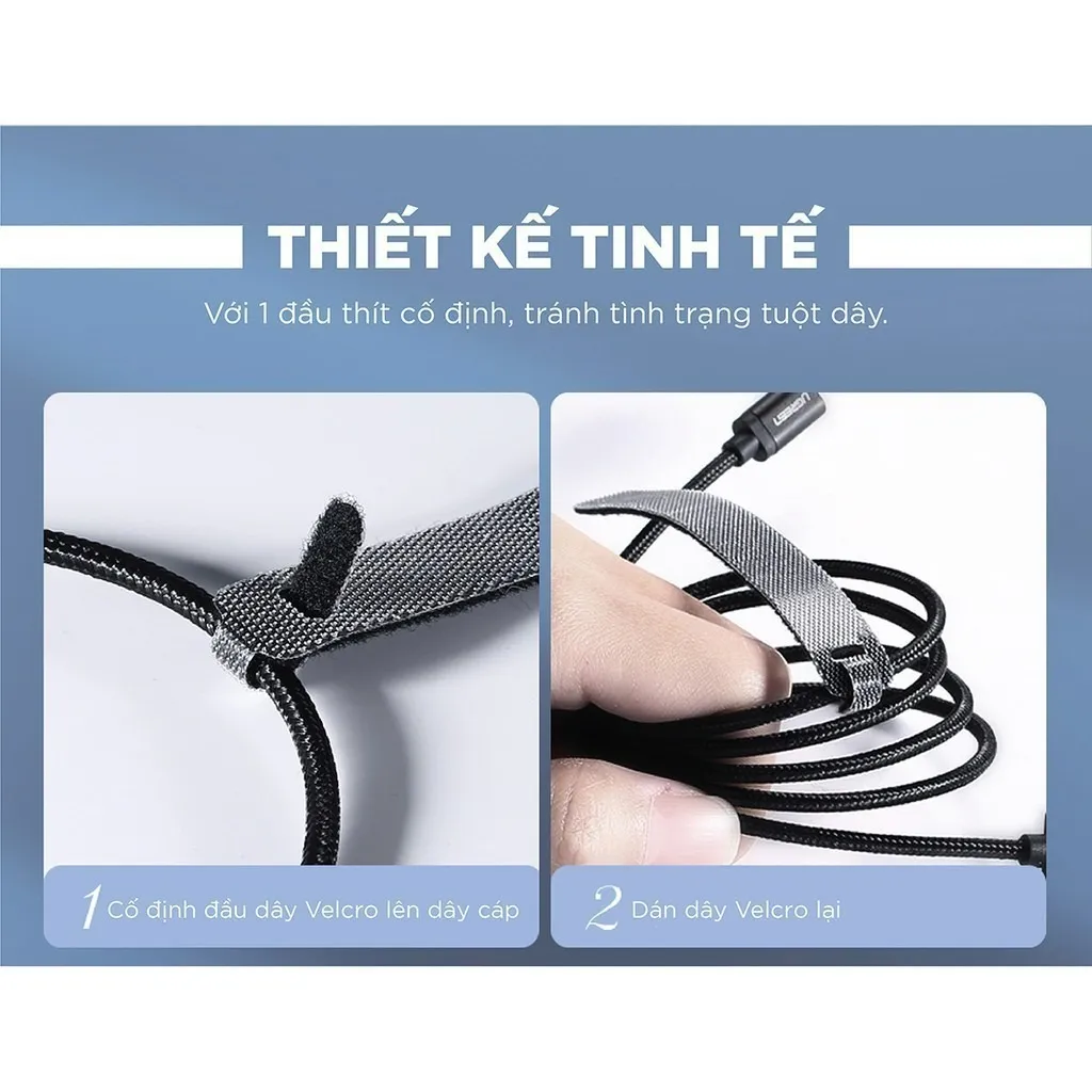 Ảnh Dây dán Velcro tiên lợi Ugreen LP146 | Tiện dụng đa năng | Chống rối cáp | 50370 1