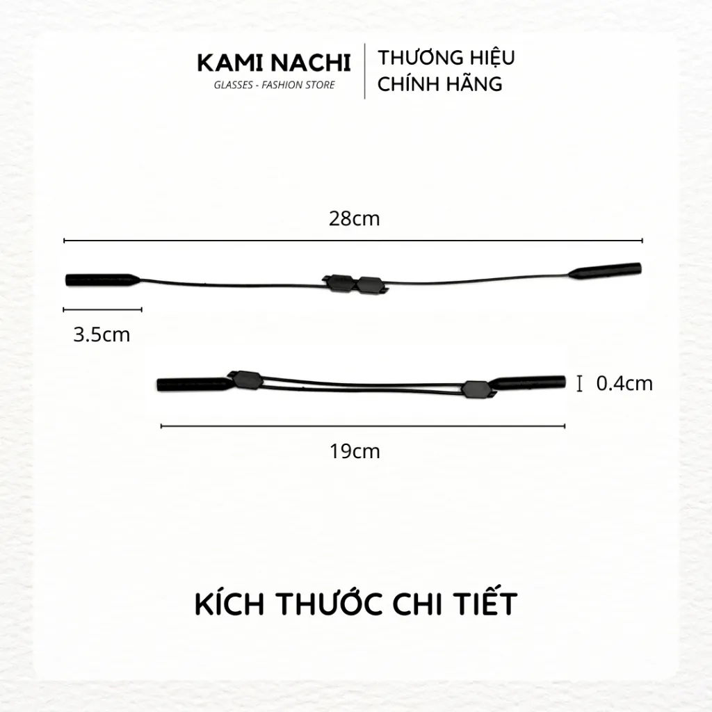 Ảnh Dây đeo giữ chống trượt cho mắt kính chất liệu nhựa silicon, ôm sát vòng đầu KAMI NACHI 2