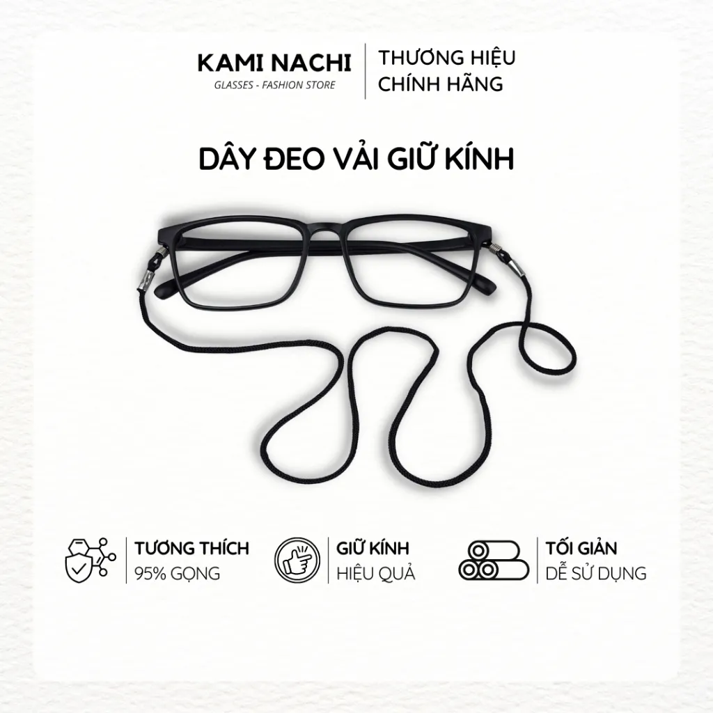 Ảnh Dây đeo giữ chống trượt, chống rơi cho mắt kính chất liệu dây vải KAMI NACHI 1