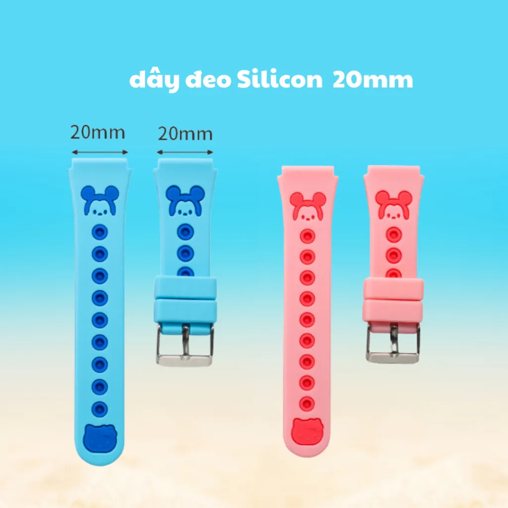 Ảnh Dây đeo đồng hồ thông minh trẻ em Valdus bằng Silicone cao cấp 20 mm chất liệu không gây kích ứng da 2