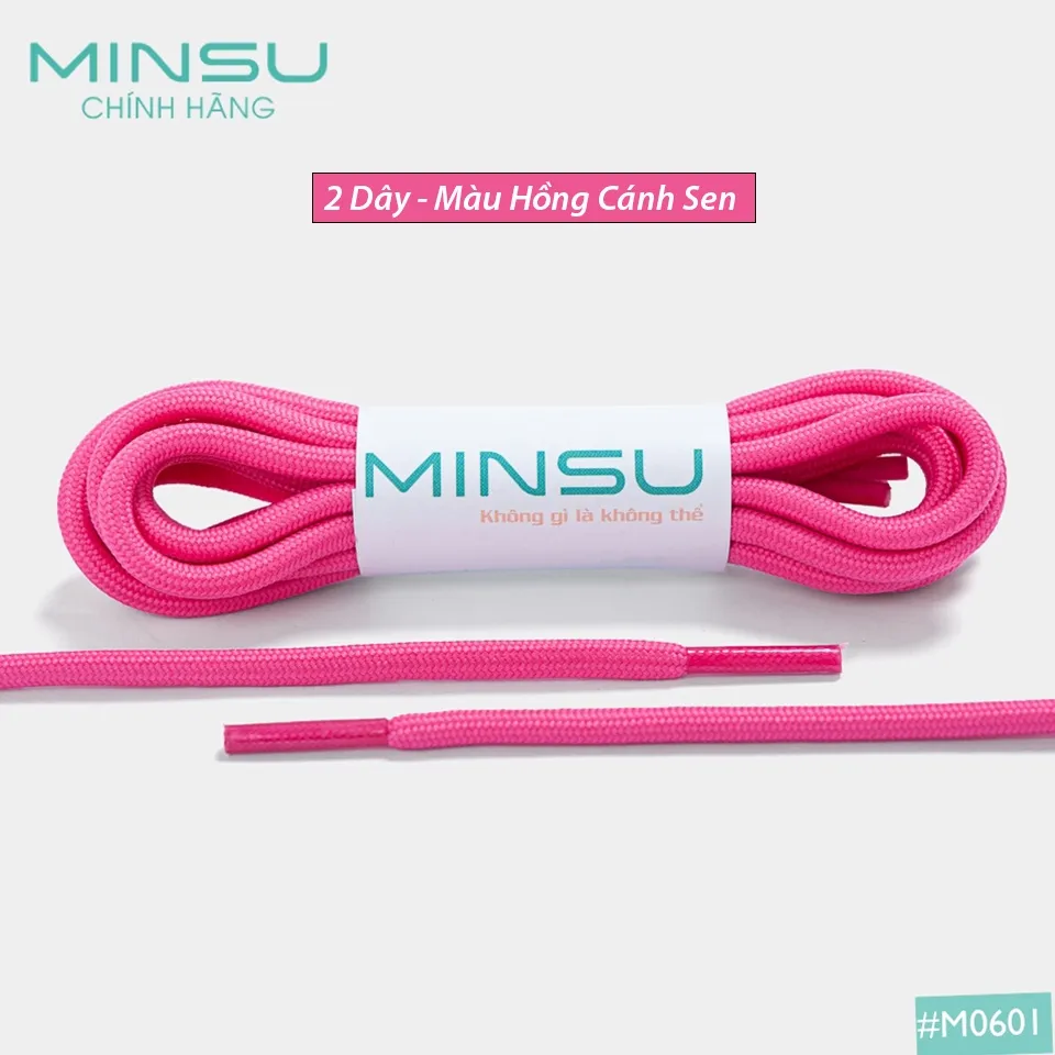 Ảnh Dây Giày Tròn Chính Hãng Siêu Đẹp MINSU M0601 Bản Tròn 120cm Nhiều Màu Sắc Cho Các Loại Giày Thể Thao Sneaker Nam Nữ 3