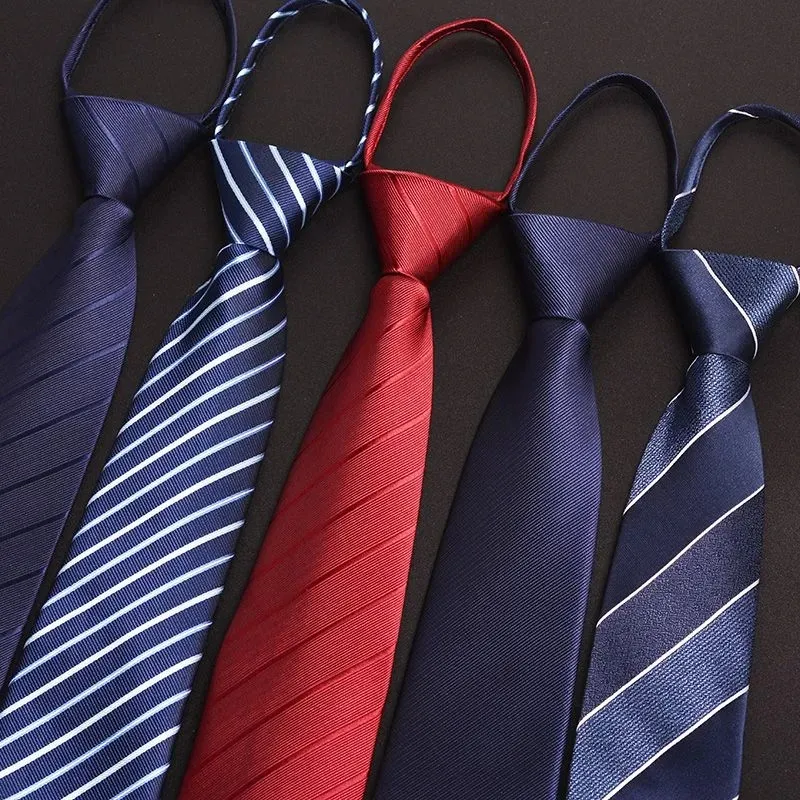Ảnh Dây Kéo Nam Cà Vạt Công Sở Phù Dâu Đen Thời Trang Cưới Hàn Quốc Sọc Slacker 's Tie YYX01 2
