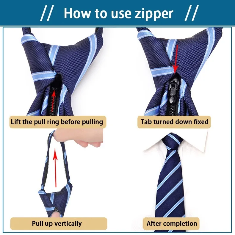 Ảnh Dây Kéo Nam Cà Vạt Công Sở Phù Dâu Đen Thời Trang Cưới Hàn Quốc Sọc Slacker 's Tie YYX01 3