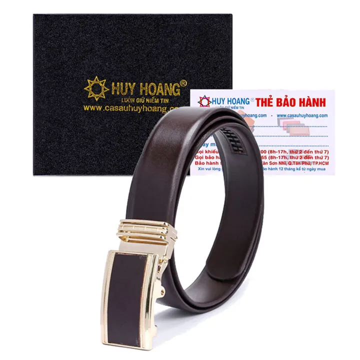 Ảnh Dây nịt nam da bò Huy Hoàng 3,5P màu nâu HP4112 1