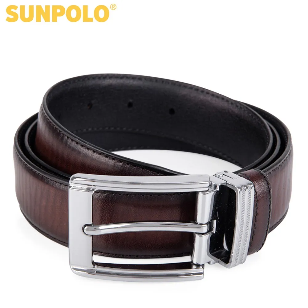 Ảnh Dây Nịt Nam Da Bò Khóa Kim Cao Cấp SUNPOLO - BSMK36 2