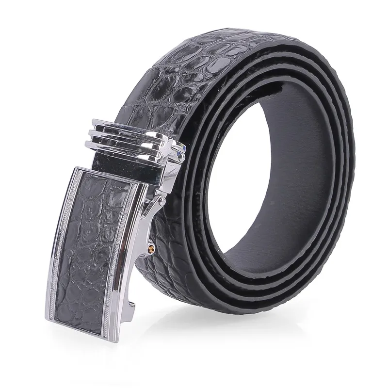 Ảnh Dây nịt nam da cá sấu da bụng 3,5P màu đen, nâu đất, vàng bò, nâu đỏ HP4201-02-03-40 1