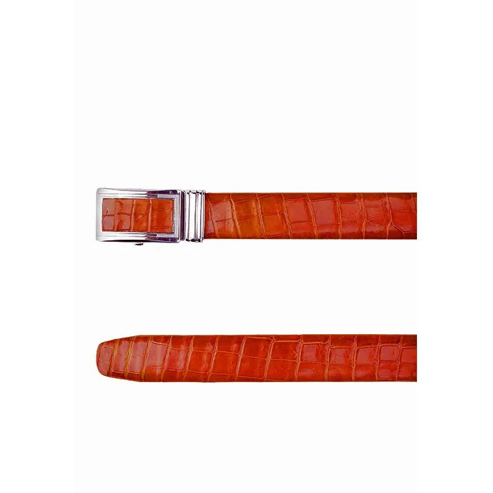 Ảnh Dây nịt nam da cá sấu da bụng 3,5P màu đen, nâu đất, vàng bò, nâu đỏ HP4201-02-03-40 4