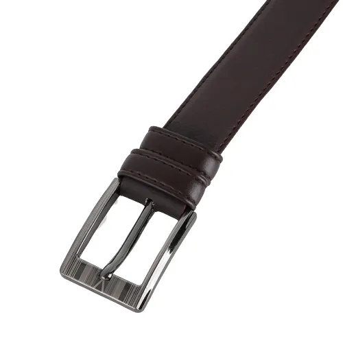 Ảnh Dây nịt nam Huy Hoàng 3,5 phân may viền màu nâu HP4006 2
