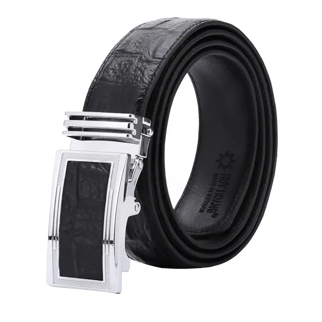 Ảnh Dây nịt nam Huy Hoàng da bò vân cá sấu nhiều màu sắc-HP4116-17-18( đầu khóa giao ngẫu nhiên) 2