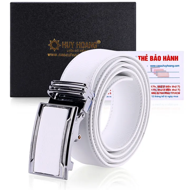 Ảnh Dây nịt nam Huy Hoàng da bò nhiều loại màu trắng HP4107-40-41 3