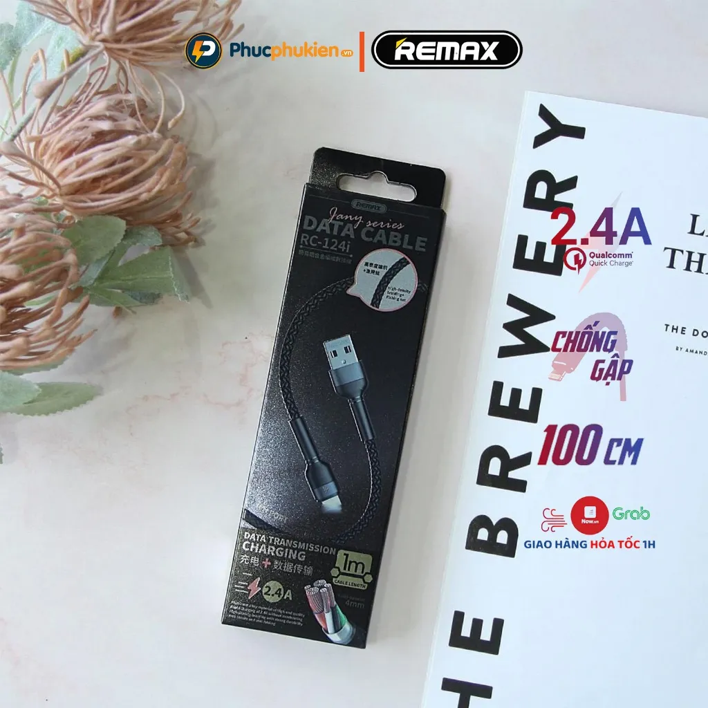 Ảnh Dây sạc 2m chính hãng Remax 124i hỗ trợ sạc 2.4A dành cho 14 pro max trở xuống Phúc Phụ Kiện Remax 3