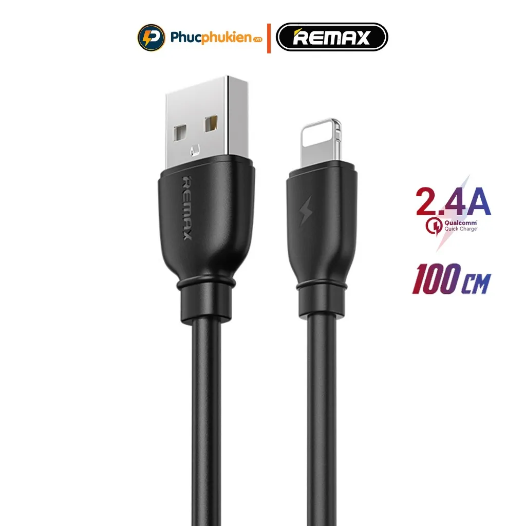 Ảnh Dây sạc chính hãng Remax 138i hỗ trợ sạc nhanh 12w cho smart phone - Phúc Phụ Kiện Bảo hành 12 tháng 1 đổi 1 3