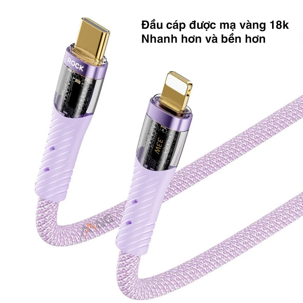 Ảnh Dây sạc iphone PD 33W Chính hãng Rockspace Z21 chuẩn sạc nhanh không nóng máy bảo hành 1 năm 1 đổi 1 3