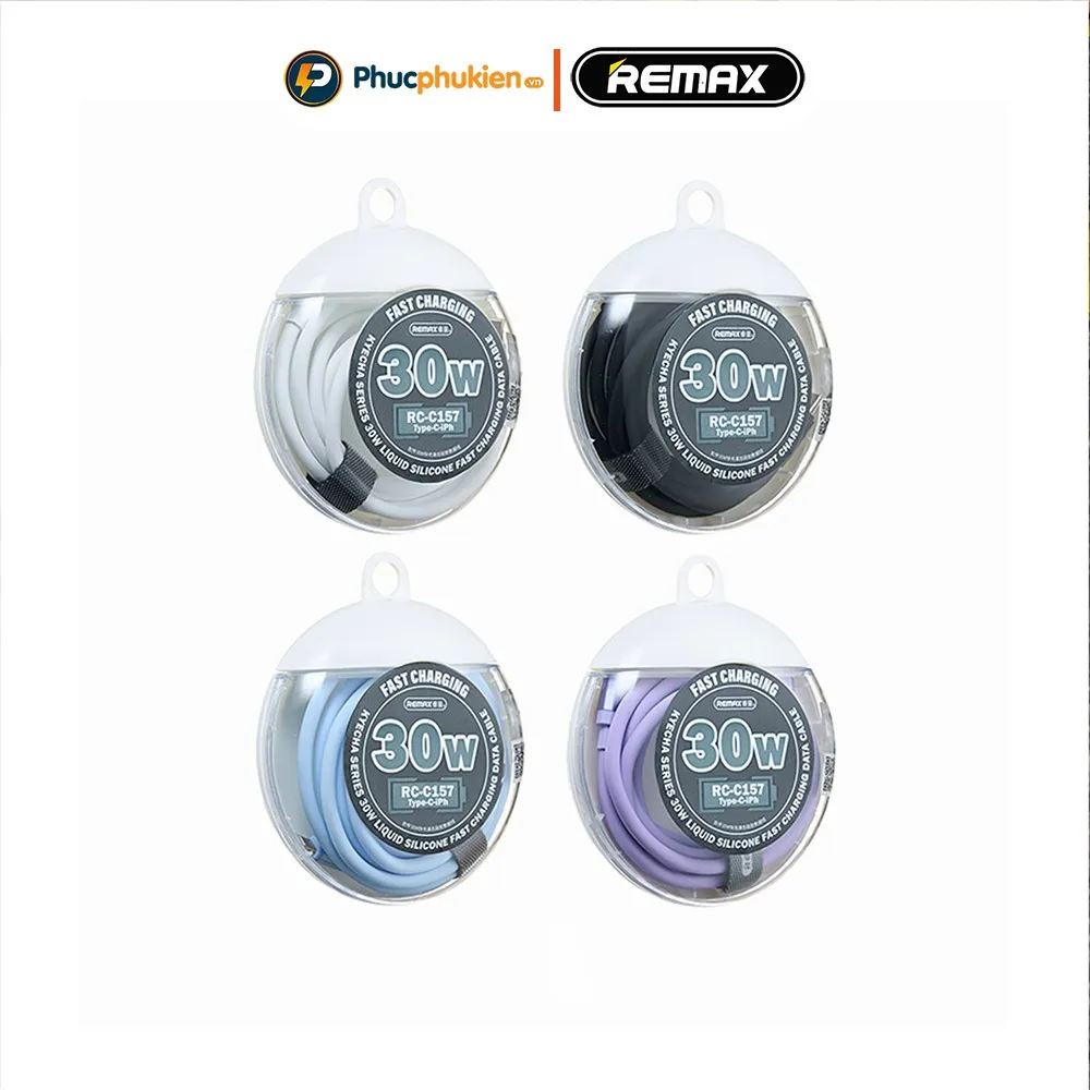 Ảnh Dây sạc nhanh 30w Type c To L Remax C157 sạc nhanh 30w cho 14 pro max trở xuống - Phúc Phụ Kiện 3