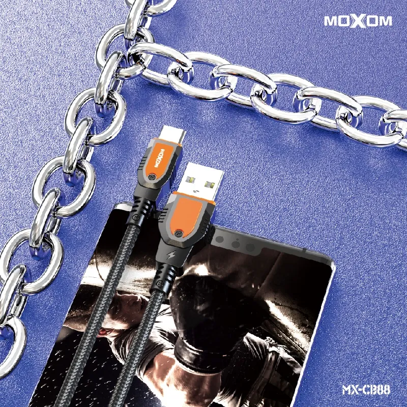 Ảnh Dây sạc nhanh 66W Type-C MOXOM hỗ trợ sạc VOOC,QC 4.0,QC 3.0 dùng cho 15 Pro Max Oppo Xiaomi  Samsung Redmi, dài 1m 3