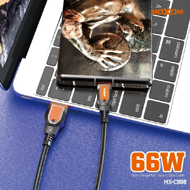 Ảnh Dây sạc nhanh 66W Type-C MOXOM hỗ trợ sạc VOOC,QC 4.0,QC 3.0 dùng cho 15 Pro Max Oppo Xiaomi  Samsung Redmi, dài 1m 4