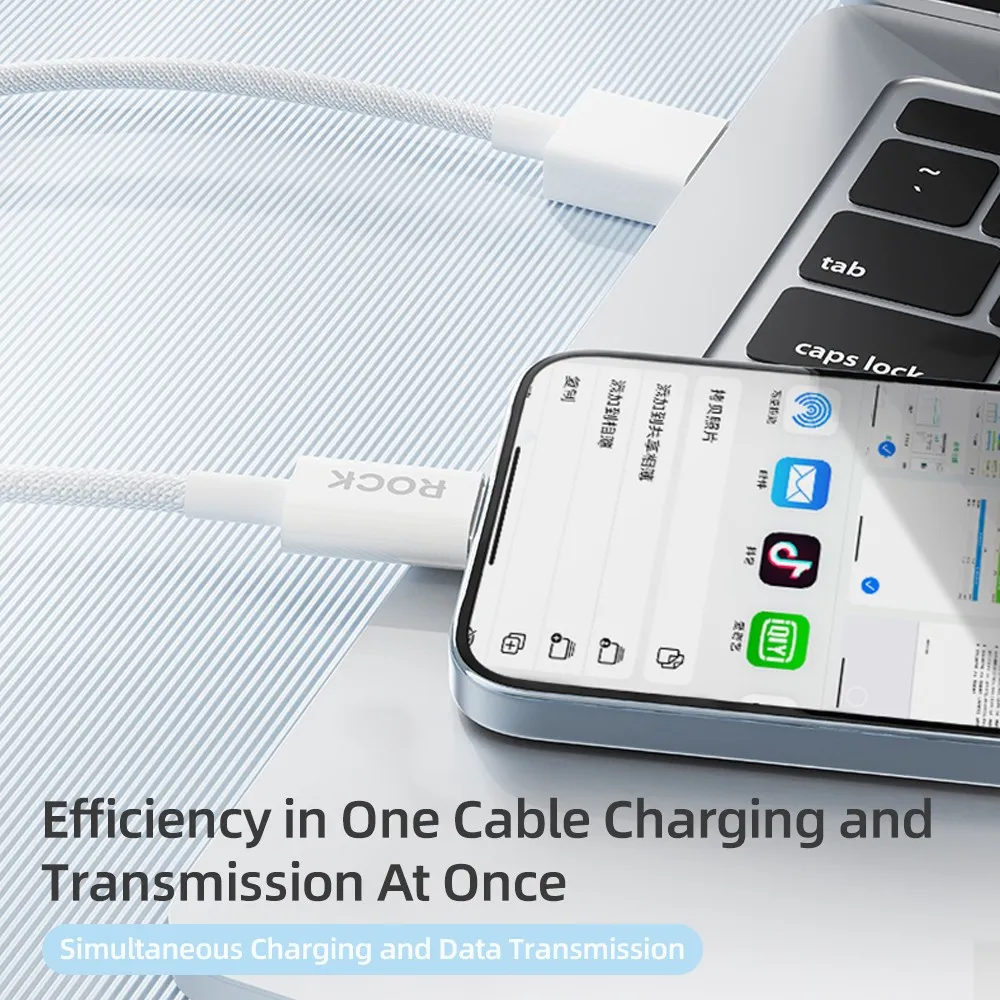 Ảnh Dây sạc nhanh iPhone chính hãng Rockspace Z20 usb to lightning dây dù 1 mét bảo hành 1 năm 4