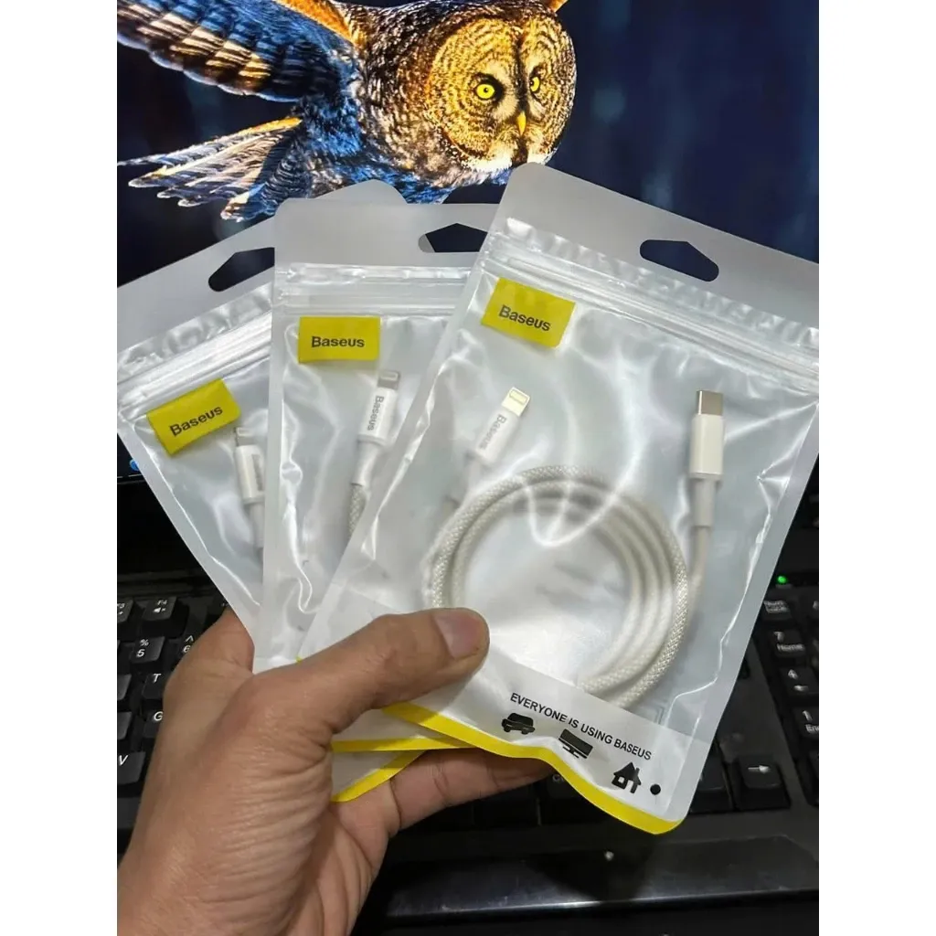 Ảnh Dây Sạc Nhanh PD 20W Chính Hãng BASEUS Dùng Cho Máy 7-8-X-11-12-13-14-Dây Bện Dù Chắc Chắn 3