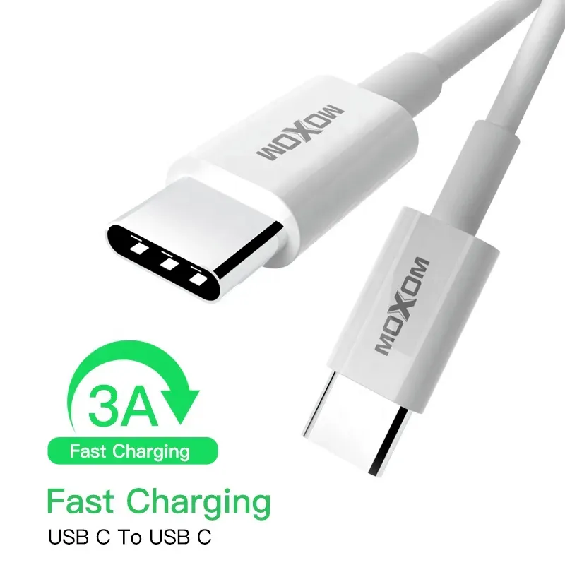 Ảnh Dây sạc nhanh Type-C to Type-C PD 60W MOXOM Original cho Samsung, Oppo, Xiaomi ,Redmi, dài 1m 2
