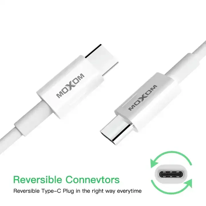 Ảnh Dây sạc nhanh Type-C to Type-C PD 60W MOXOM Original cho Samsung, Oppo, Xiaomi ,Redmi, dài 1m 3