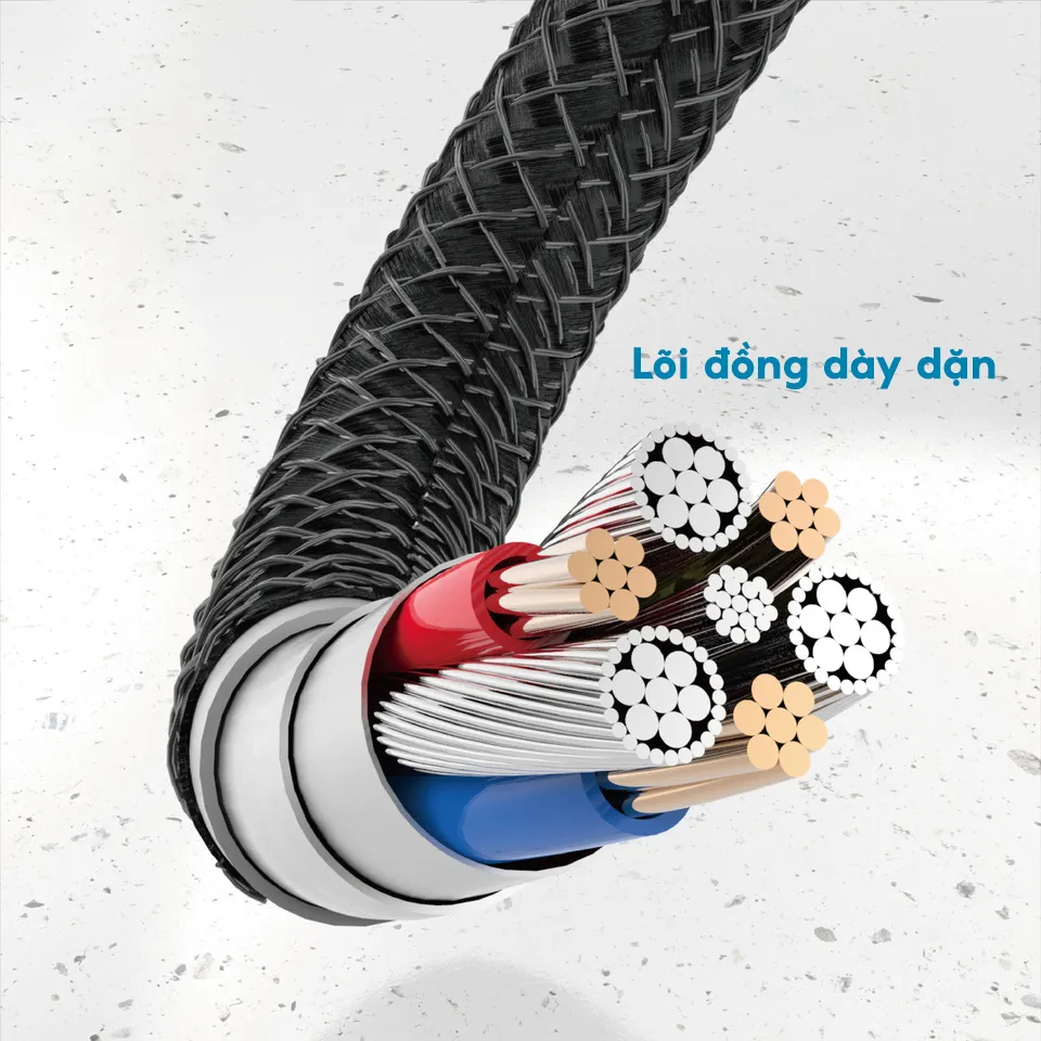 Ảnh Dây sạc Type-C Micro bọc dù MOXOM Mate 3A dài 1m dùng cho 15 15 pro max Samsung Oppo Xiaomi Redmi 4