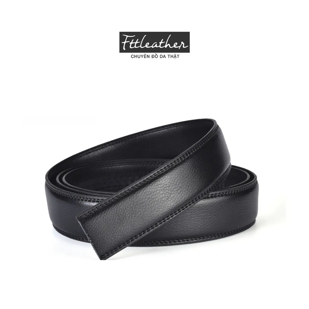 Ảnh Dây thắt lưng da bò không mặt may viền Ftt Leather 1