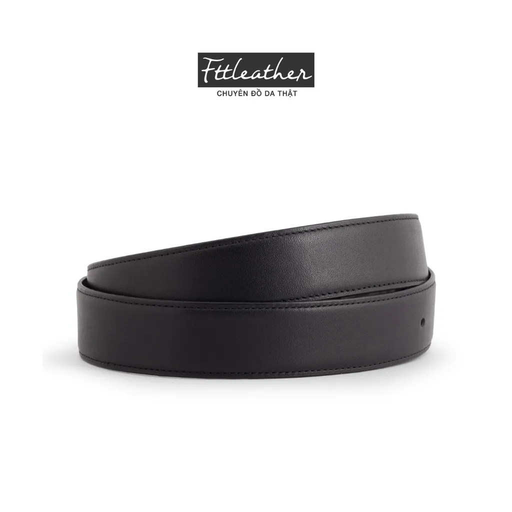 Ảnh Dây thắt lưng da bò không mặt may viền Ftt Leather 3