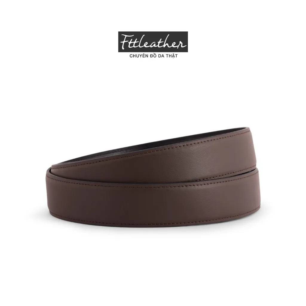 Ảnh Dây thắt lưng da bò không mặt may viền Ftt Leather 4