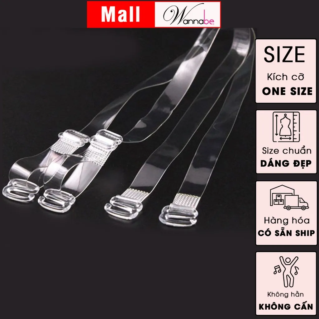 Ảnh Dây vai trong suốt bản 1cm dùng cho áo ngực Wannabe DA10T tàng hình trên đôi vai tự tin khoe vai 2